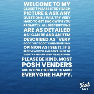 Welcome to my closet